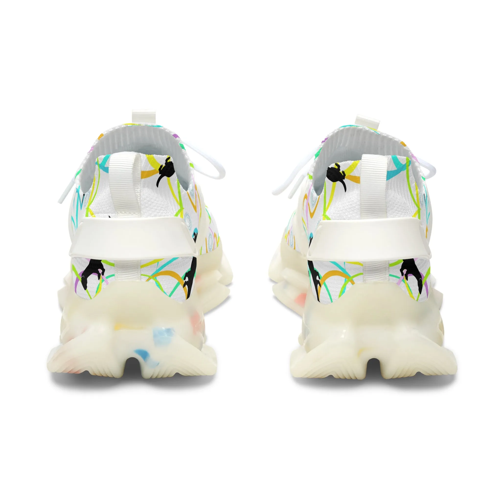 Stylish Women's Mesh Sneakers with Colorful Pattern - Perfect for Everyday Adventures