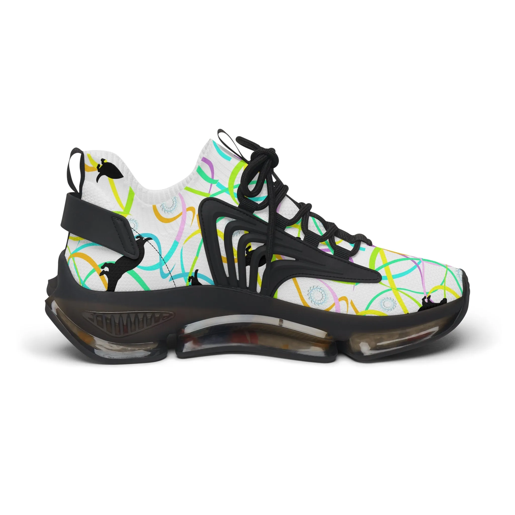 Stylish Women's Mesh Sneakers with Colorful Pattern - Perfect for Everyday Adventures