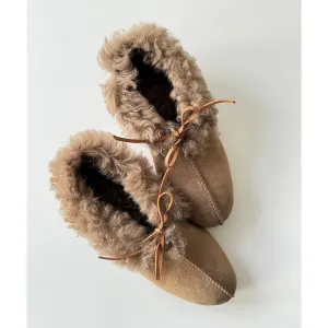 Suede and Fur Low-Top Slippers