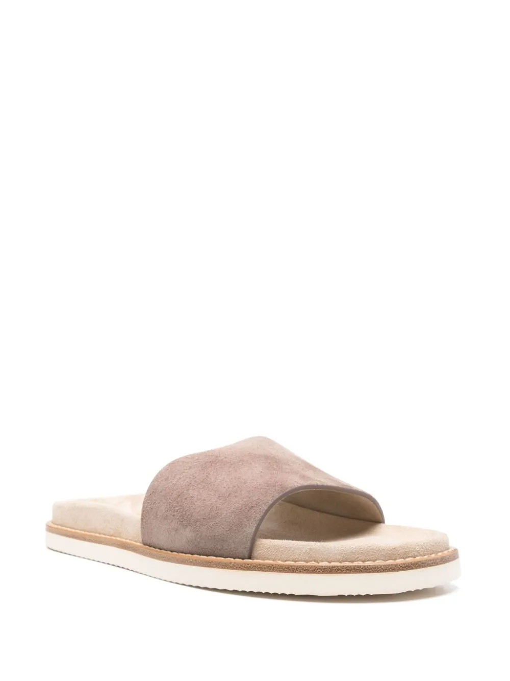 Suede leather slippers