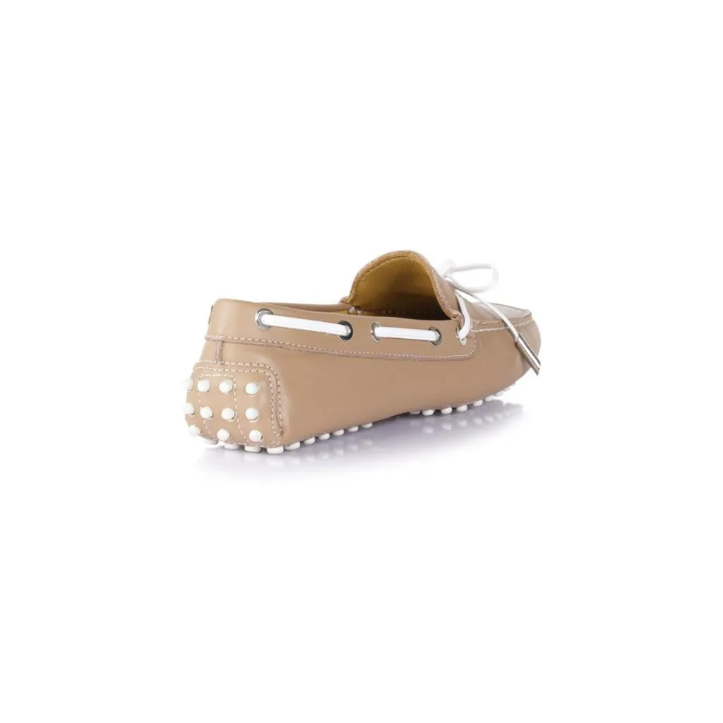 Tan Calf Leather with White Leather Laces