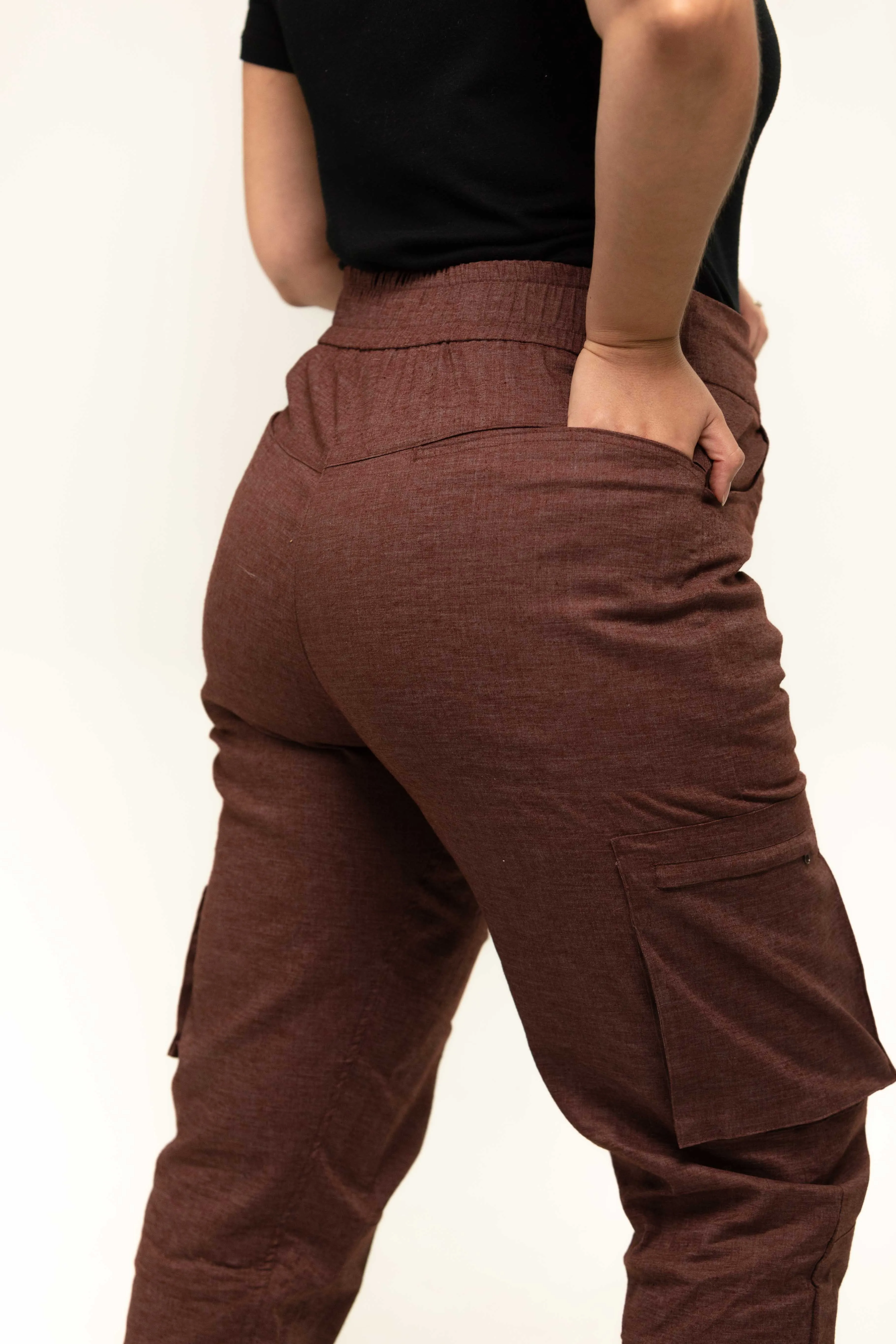 THE PANTS in Wine Red