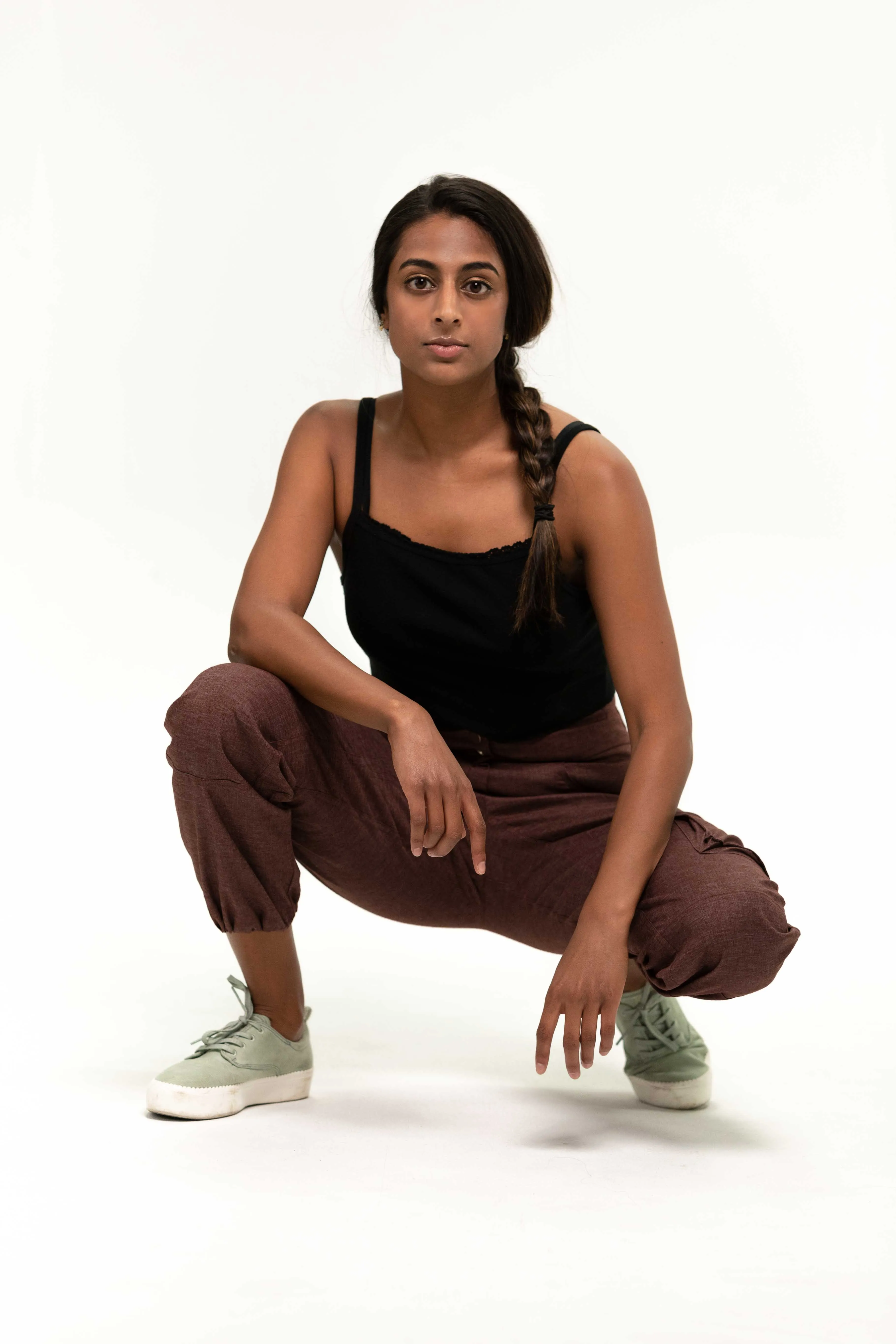 THE PANTS in Wine Red