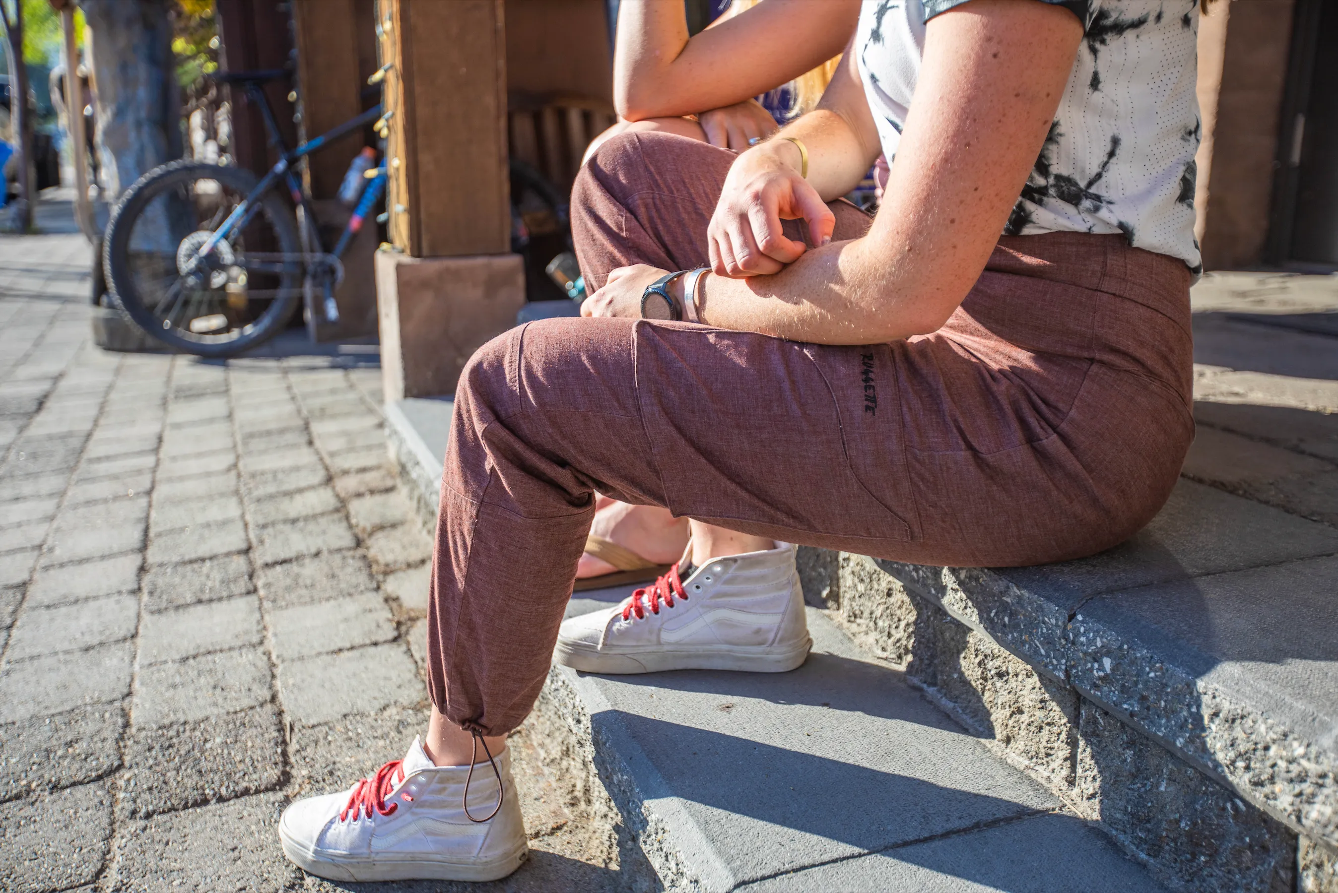 THE PANTS in Wine Red