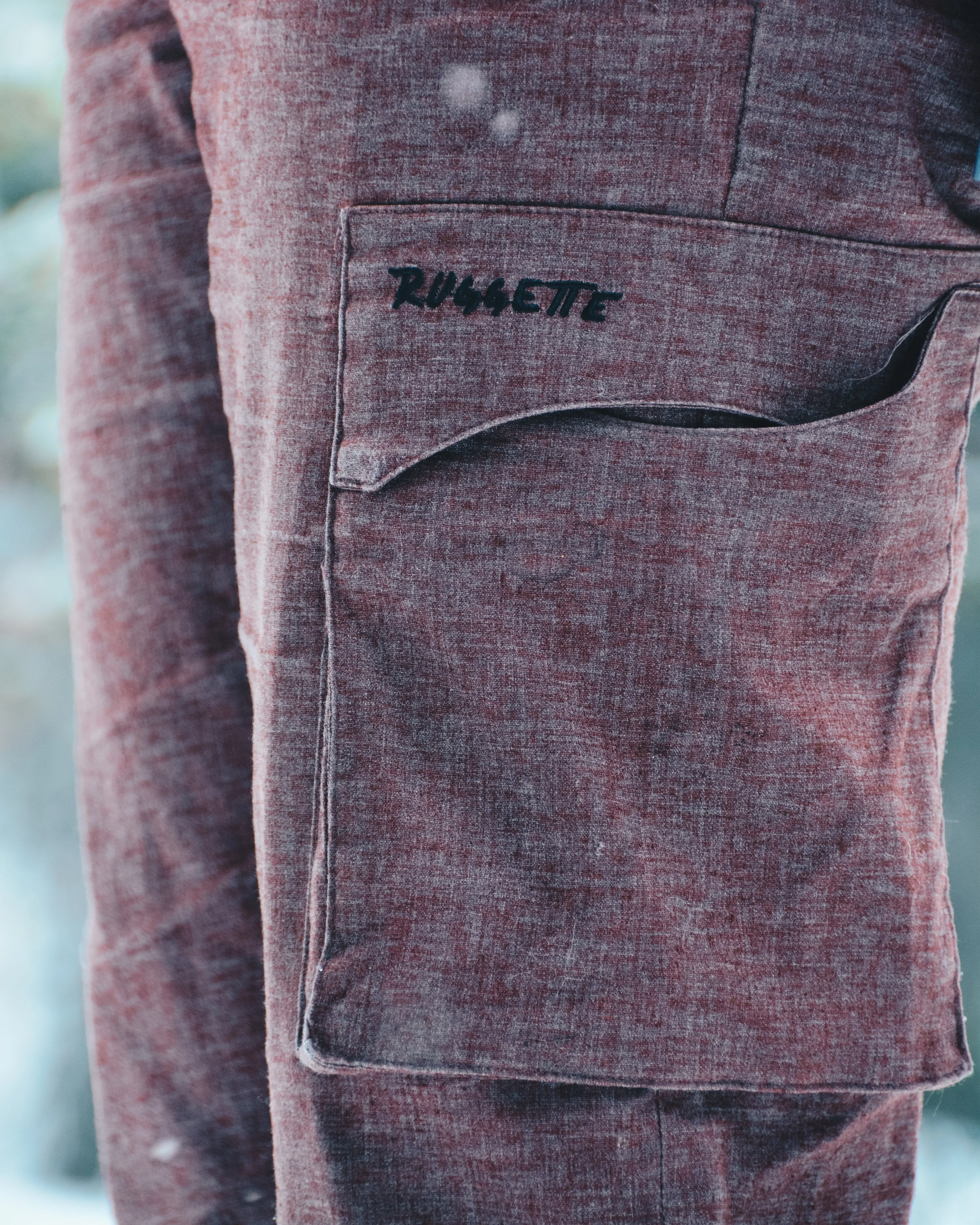THE PANTS in Wine Red