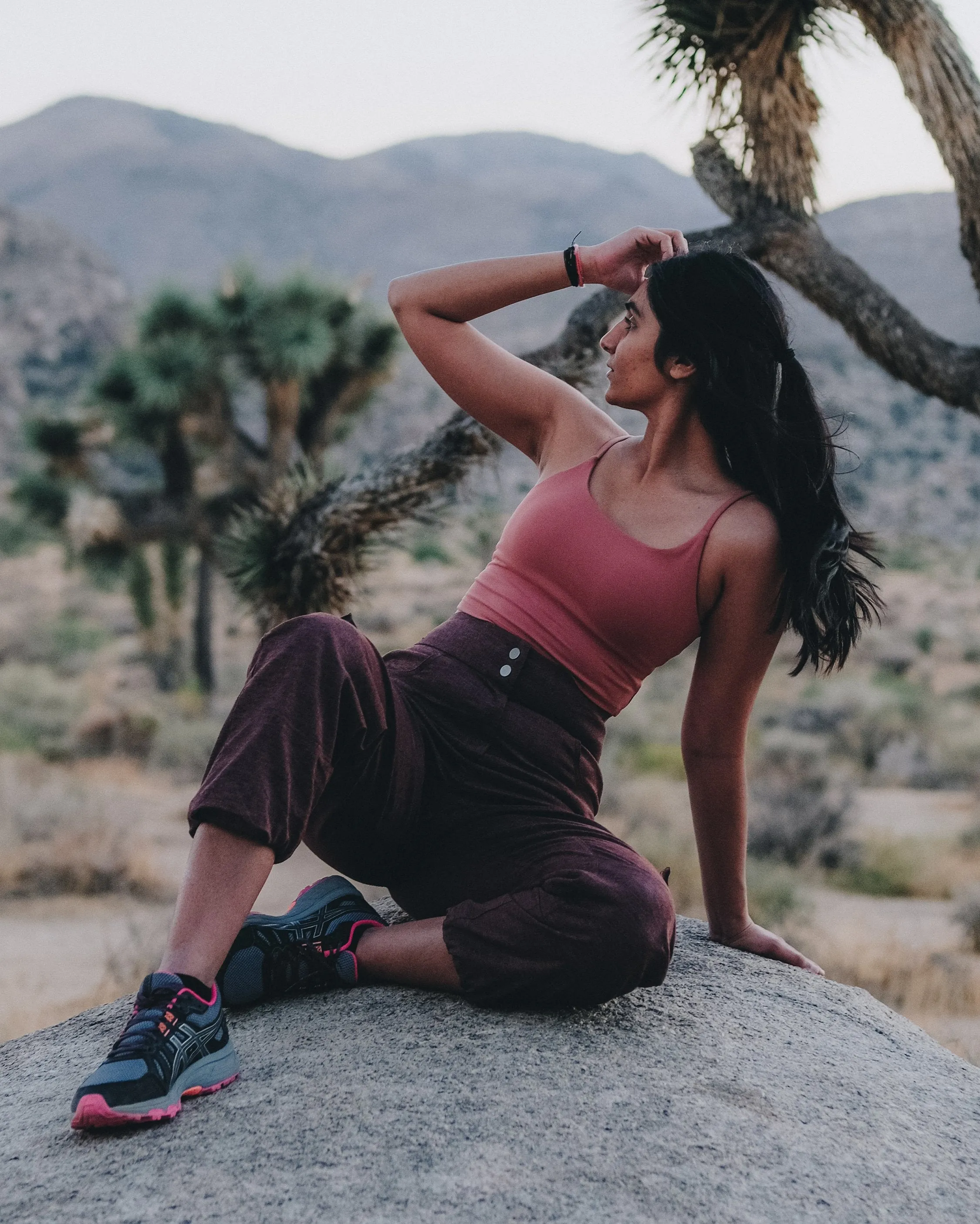 THE PANTS in Wine Red