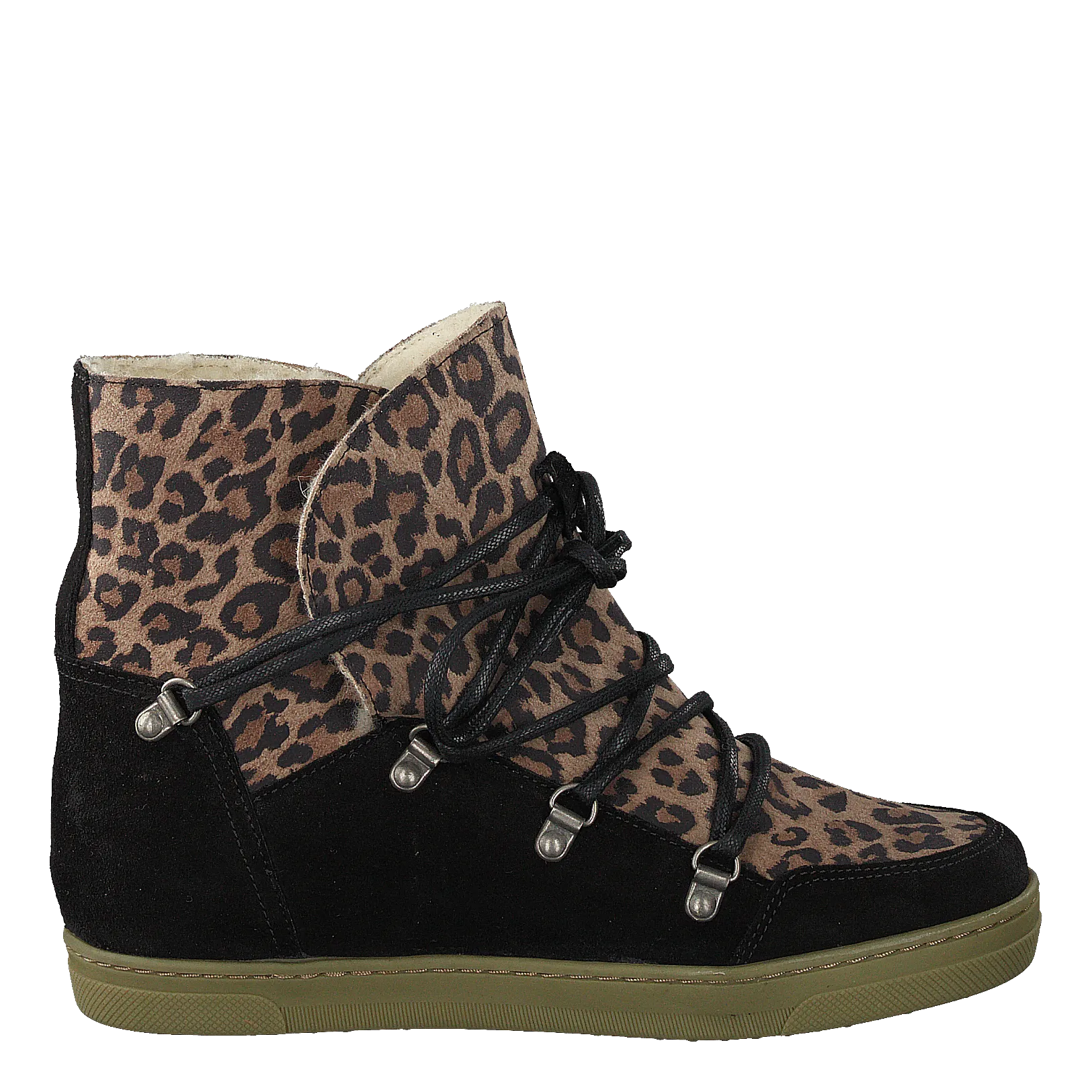 Uma Wool Leopard Suede
