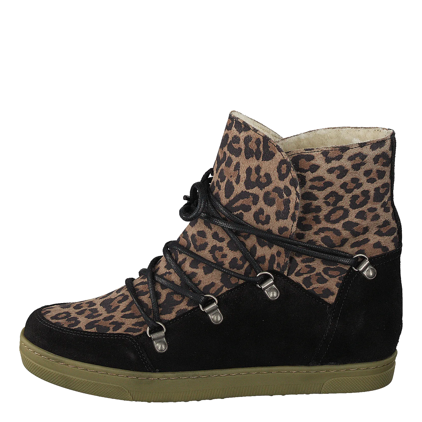Uma Wool Leopard Suede