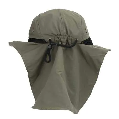 Unisex Boonie Snap Hat Brim Ear Neck Cover Sun Flap Cap Hunting Fishing Boating Hiking