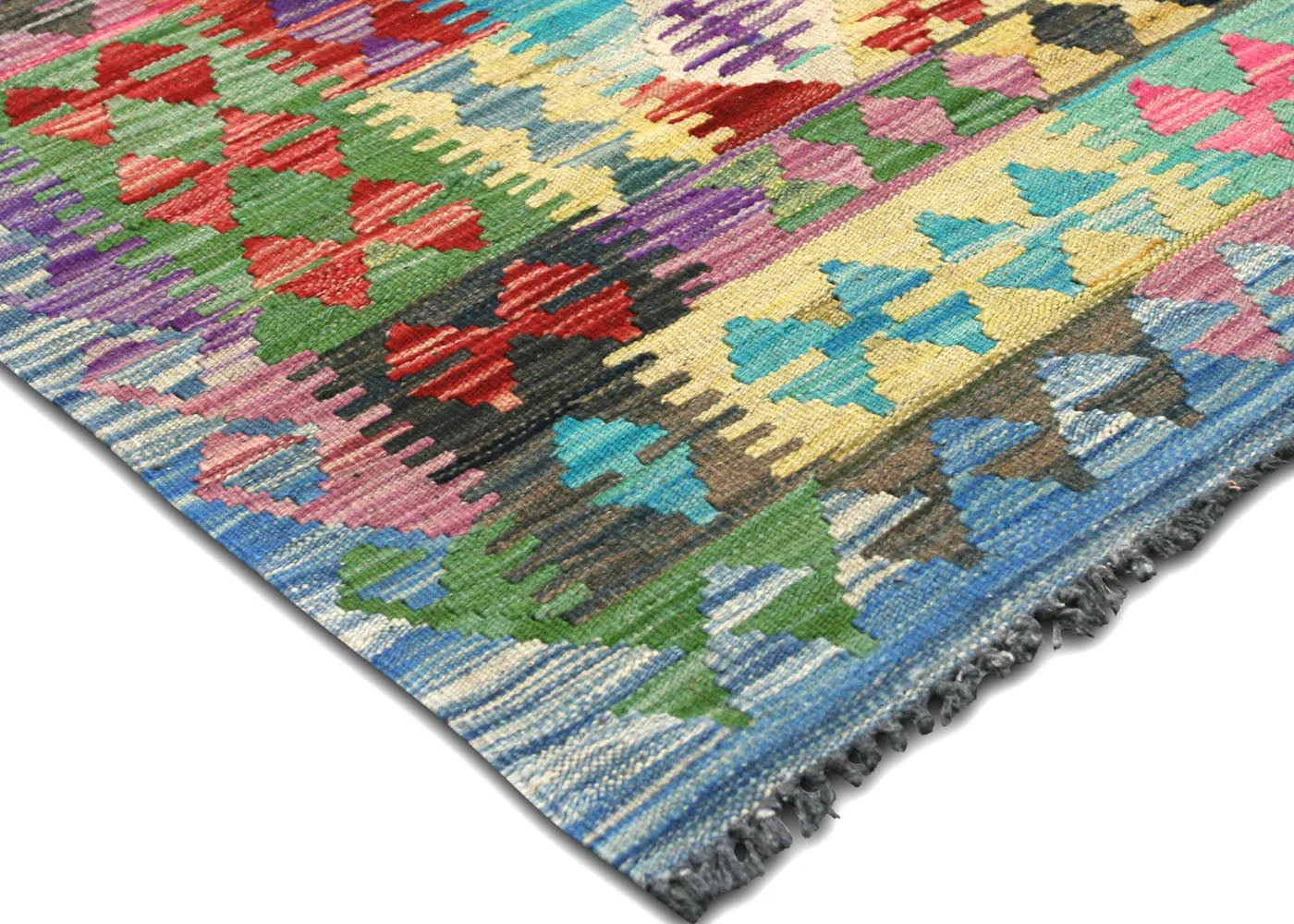 Vintage Afghan Maimana Kilim - 6'7" x 9'11"