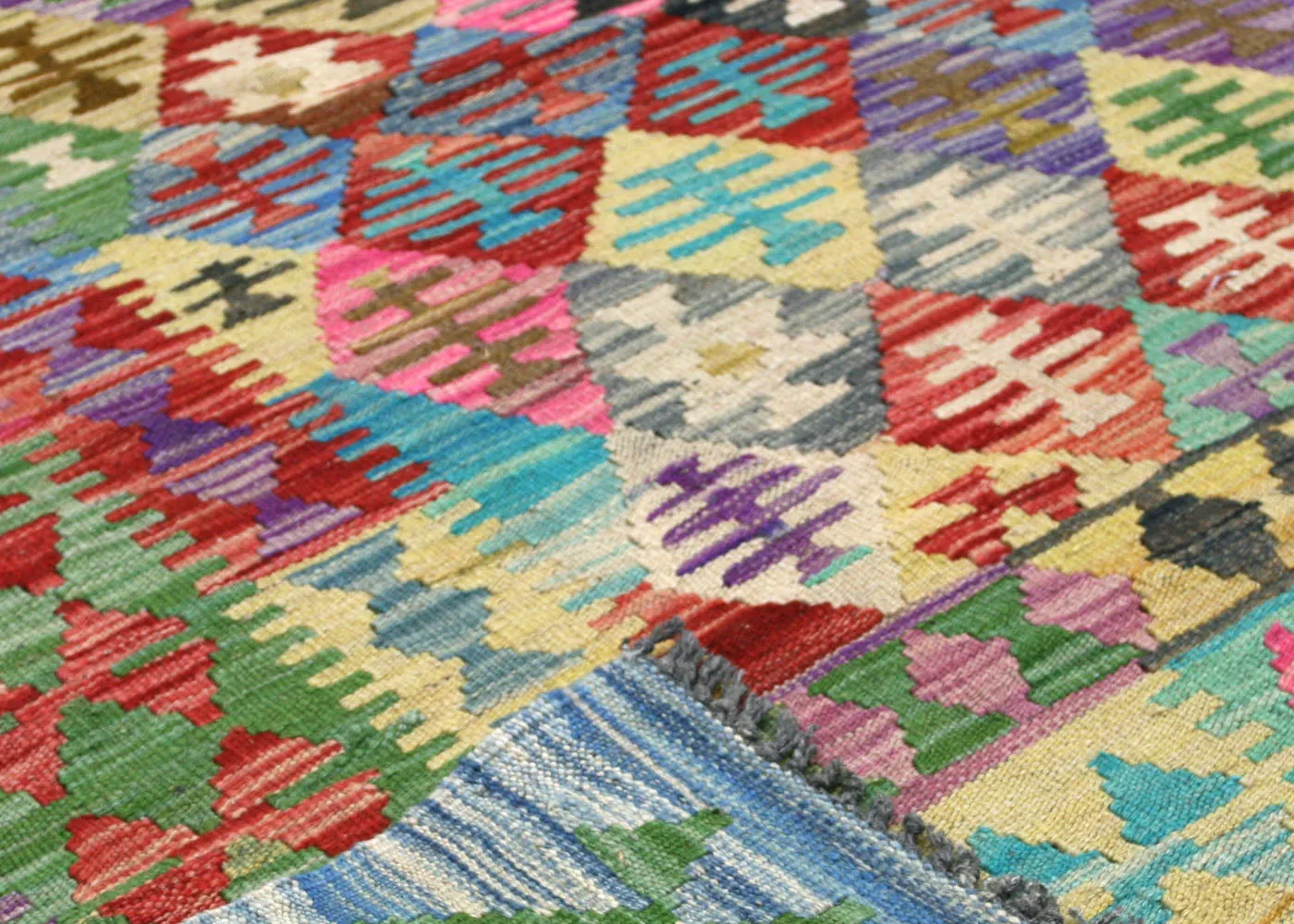 Vintage Afghan Maimana Kilim - 6'7" x 9'11"