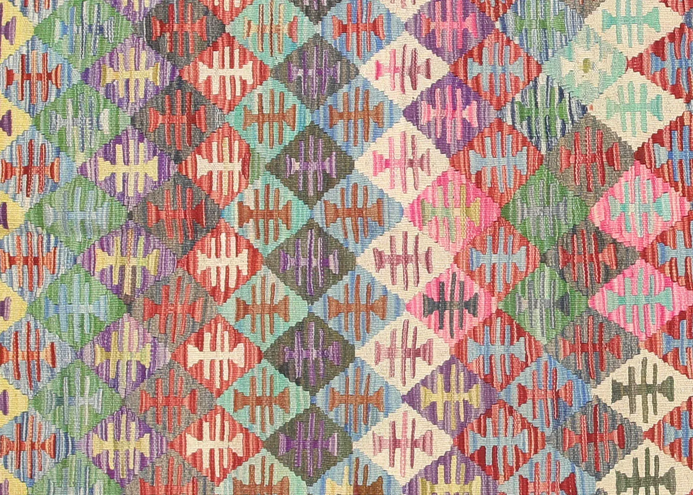 Vintage Afghan Maimana Kilim - 6'7" x 9'11"
