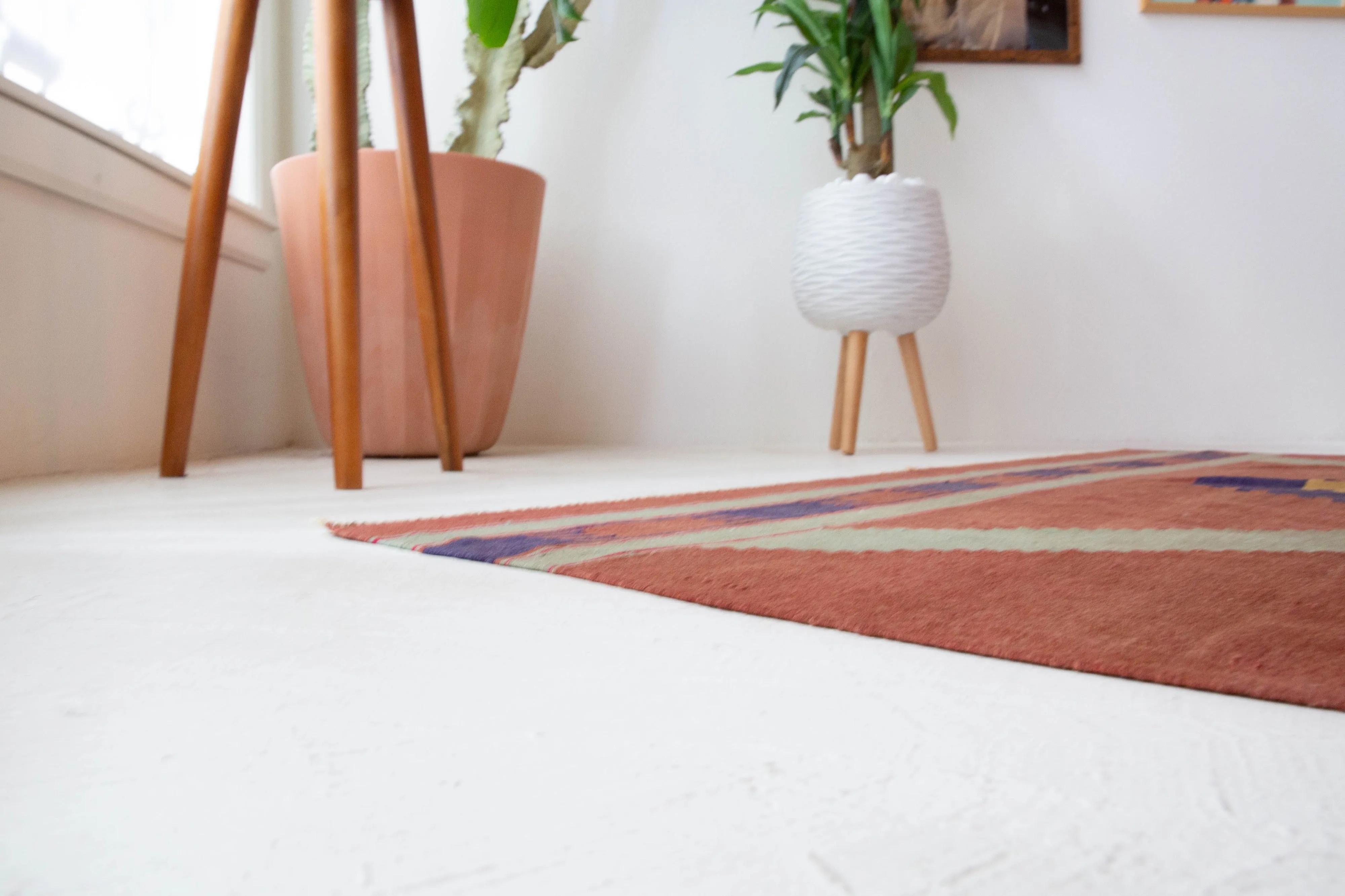Vintage Balikesir Kilim Rug 5'3"x8'5"