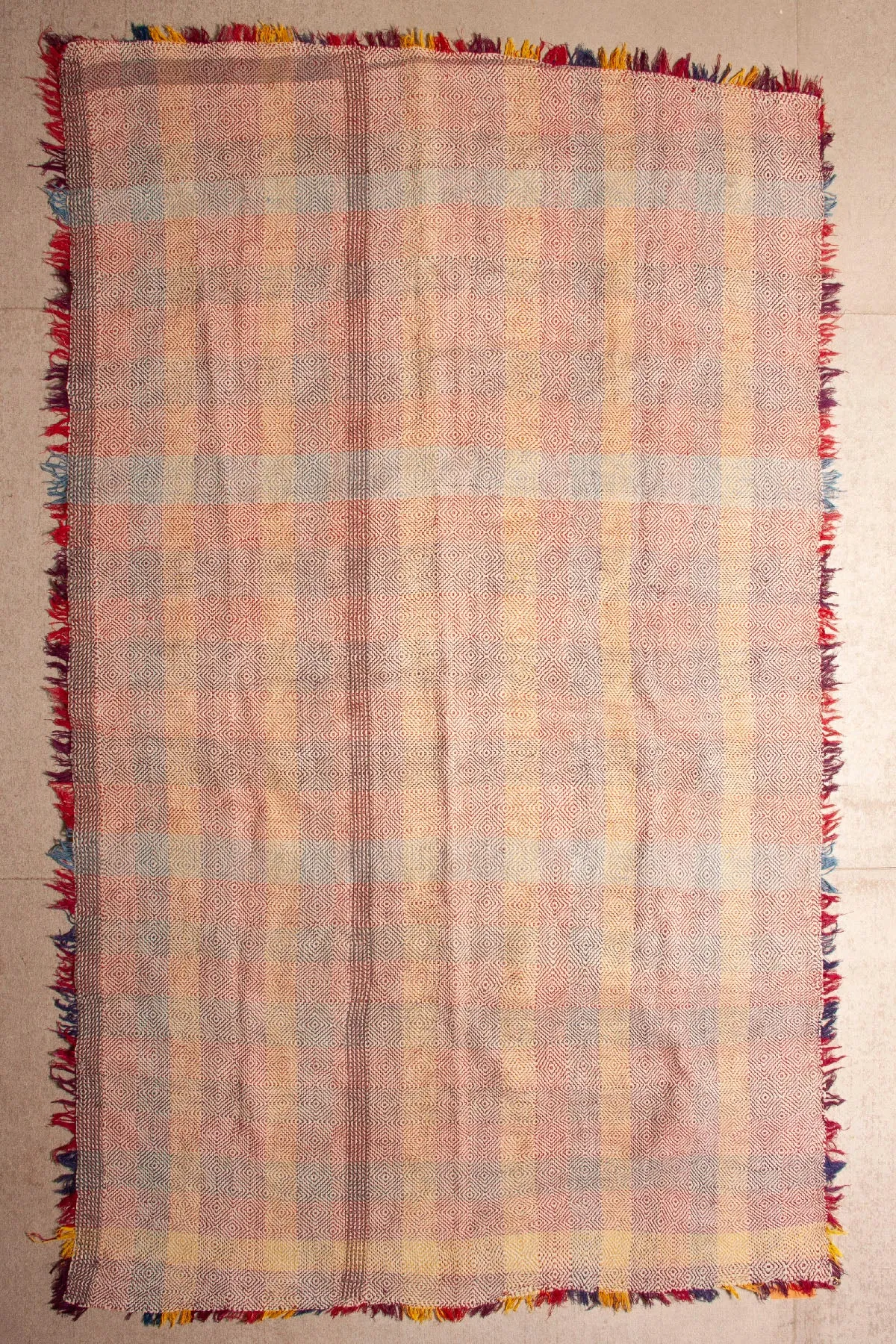 Vintage Dowry Kantha Blanket, #43 - 78"x47"