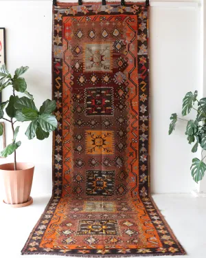 Vintage Kars Kilim Rug 4'8"x14'2"