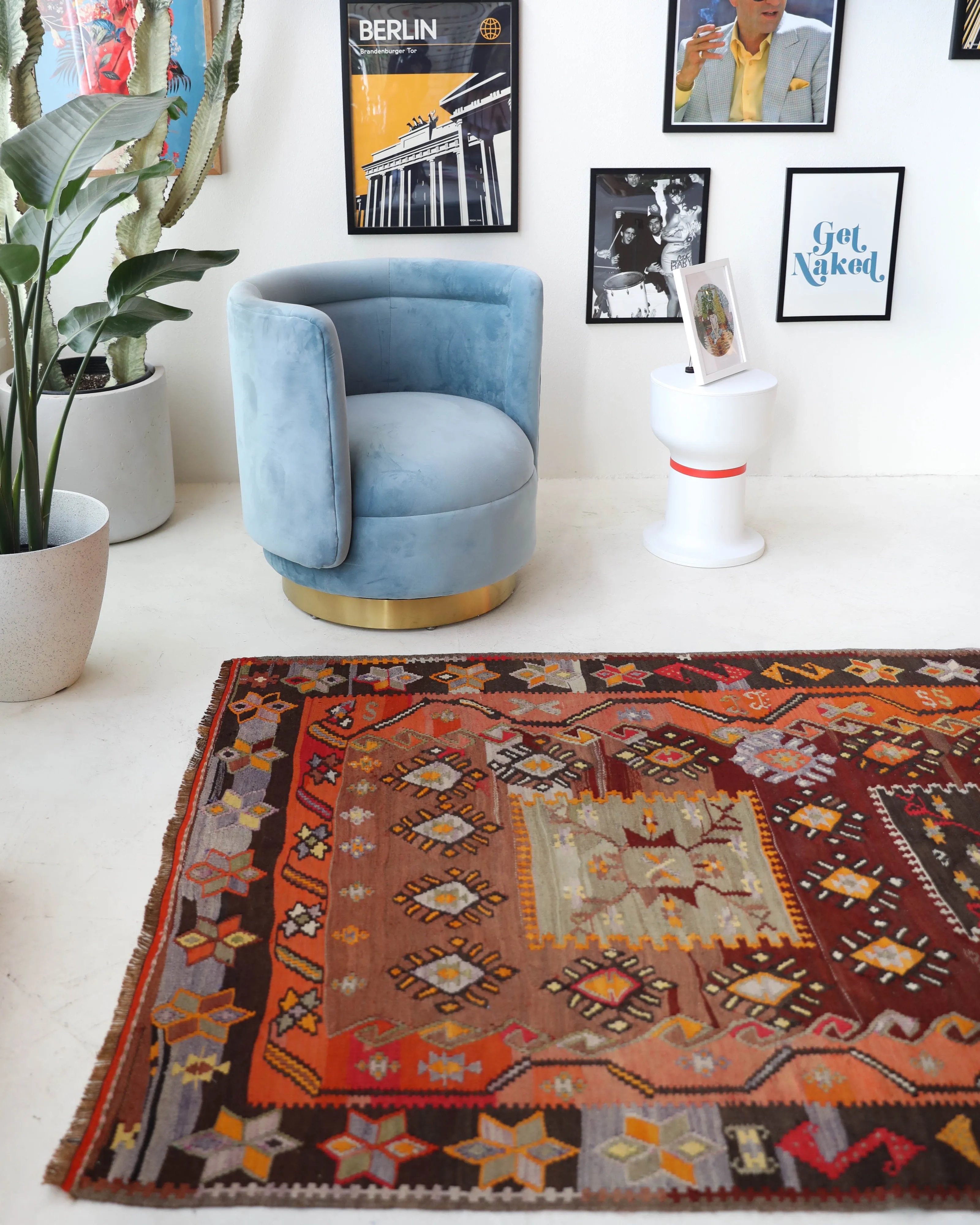 Vintage Kars Kilim Rug 4'8"x14'2"