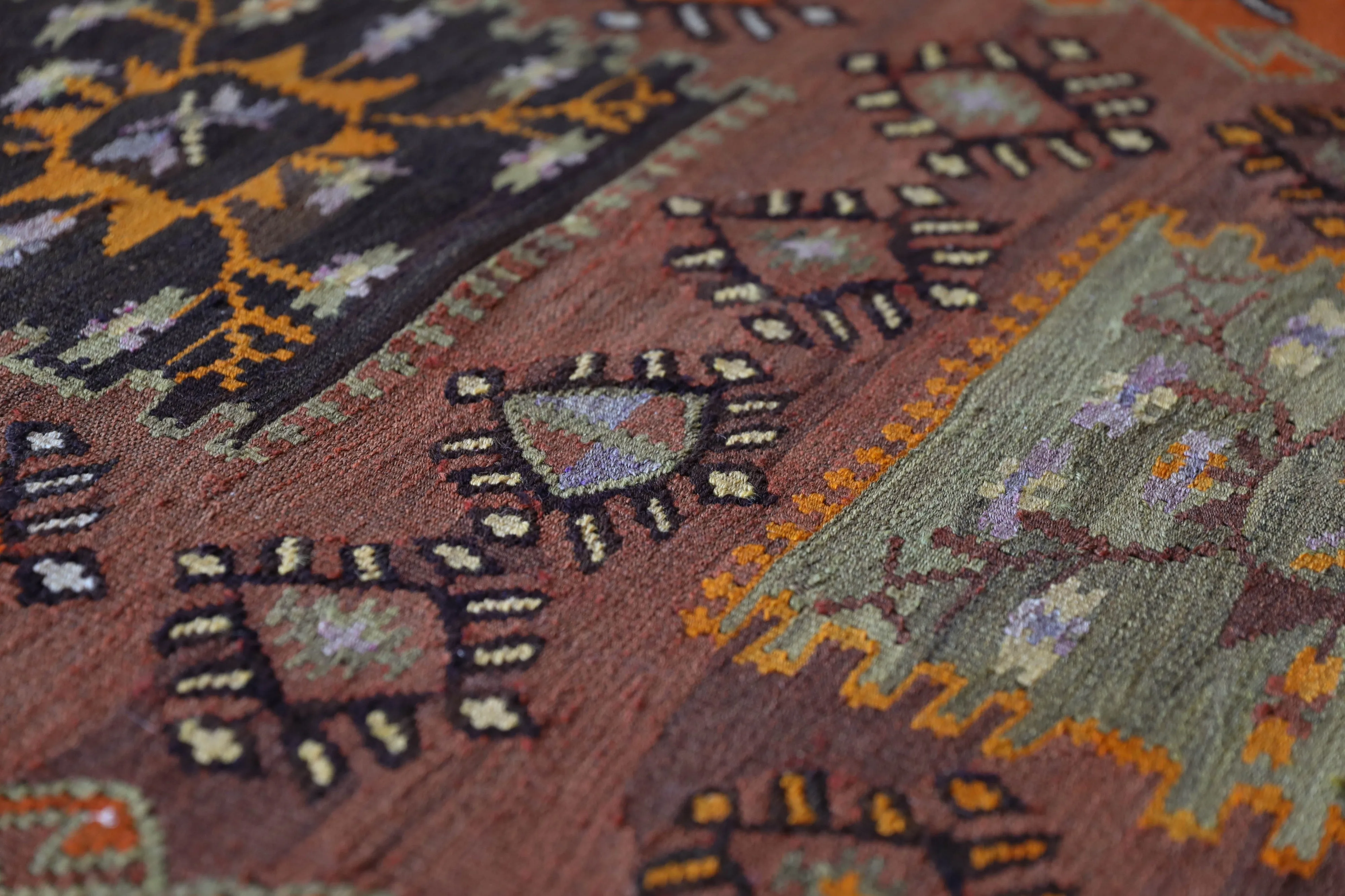 Vintage Kars Kilim Rug 4'8"x14'2"