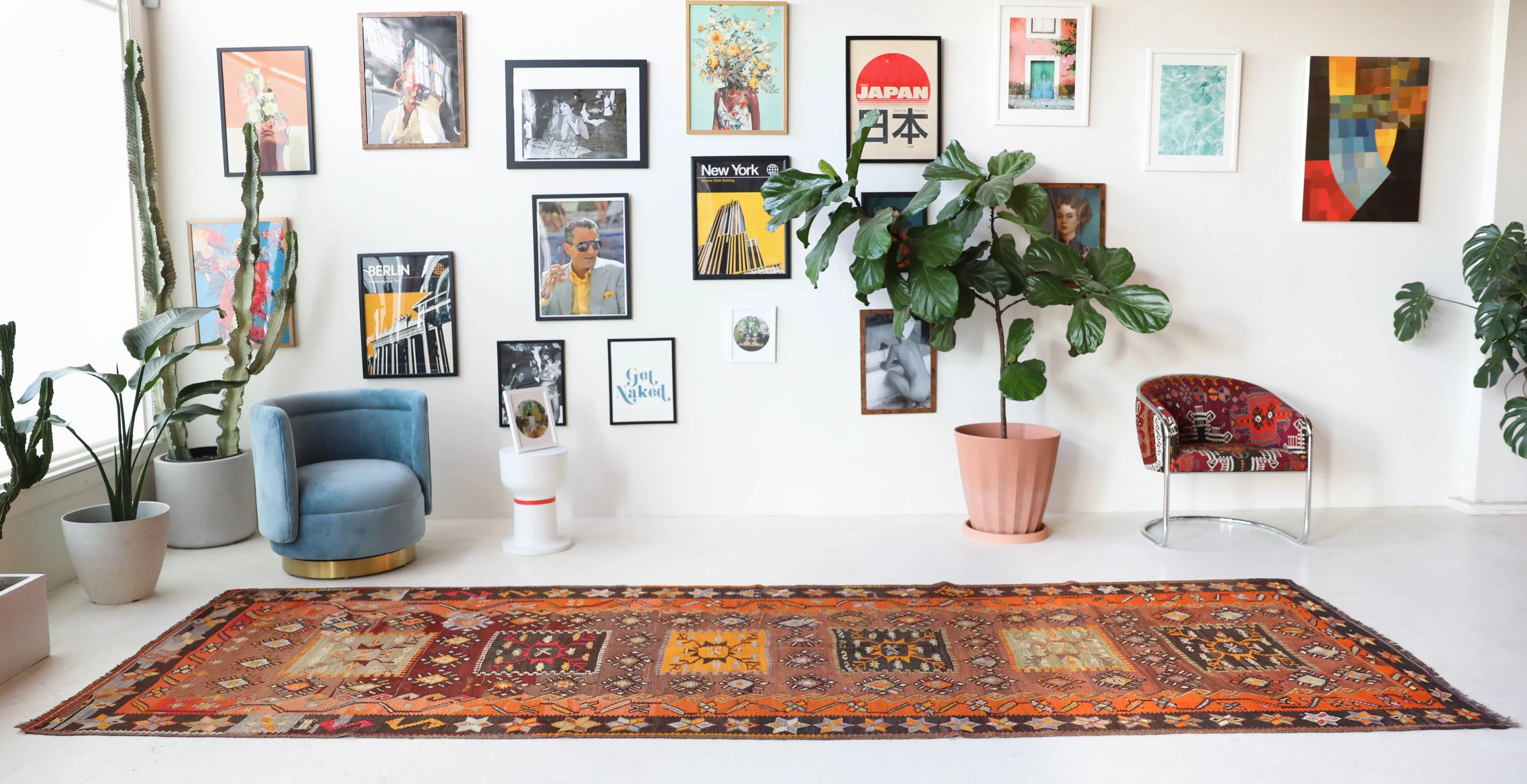 Vintage Kars Kilim Rug 4'8"x14'2"