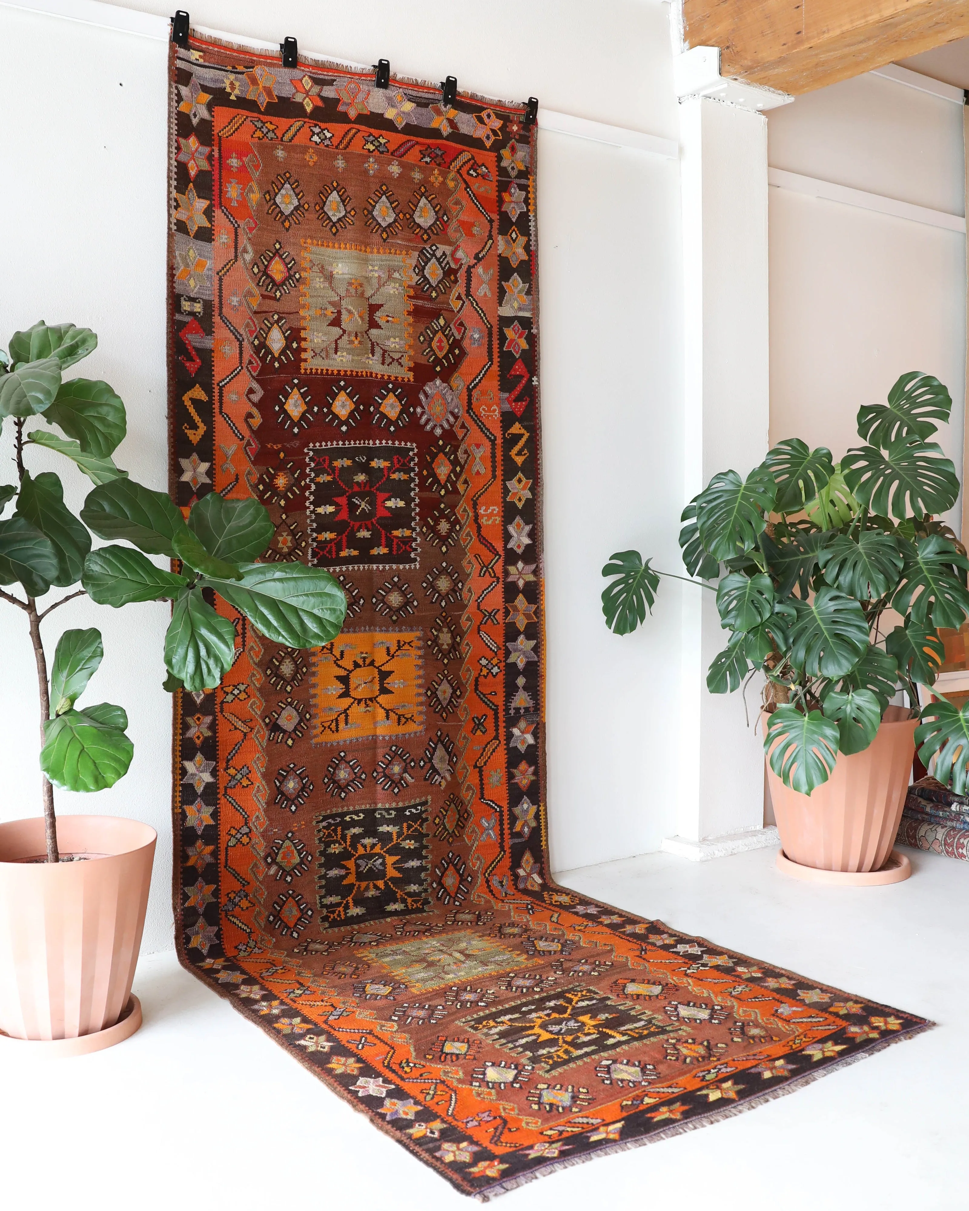 Vintage Kars Kilim Rug 4'8"x14'2"