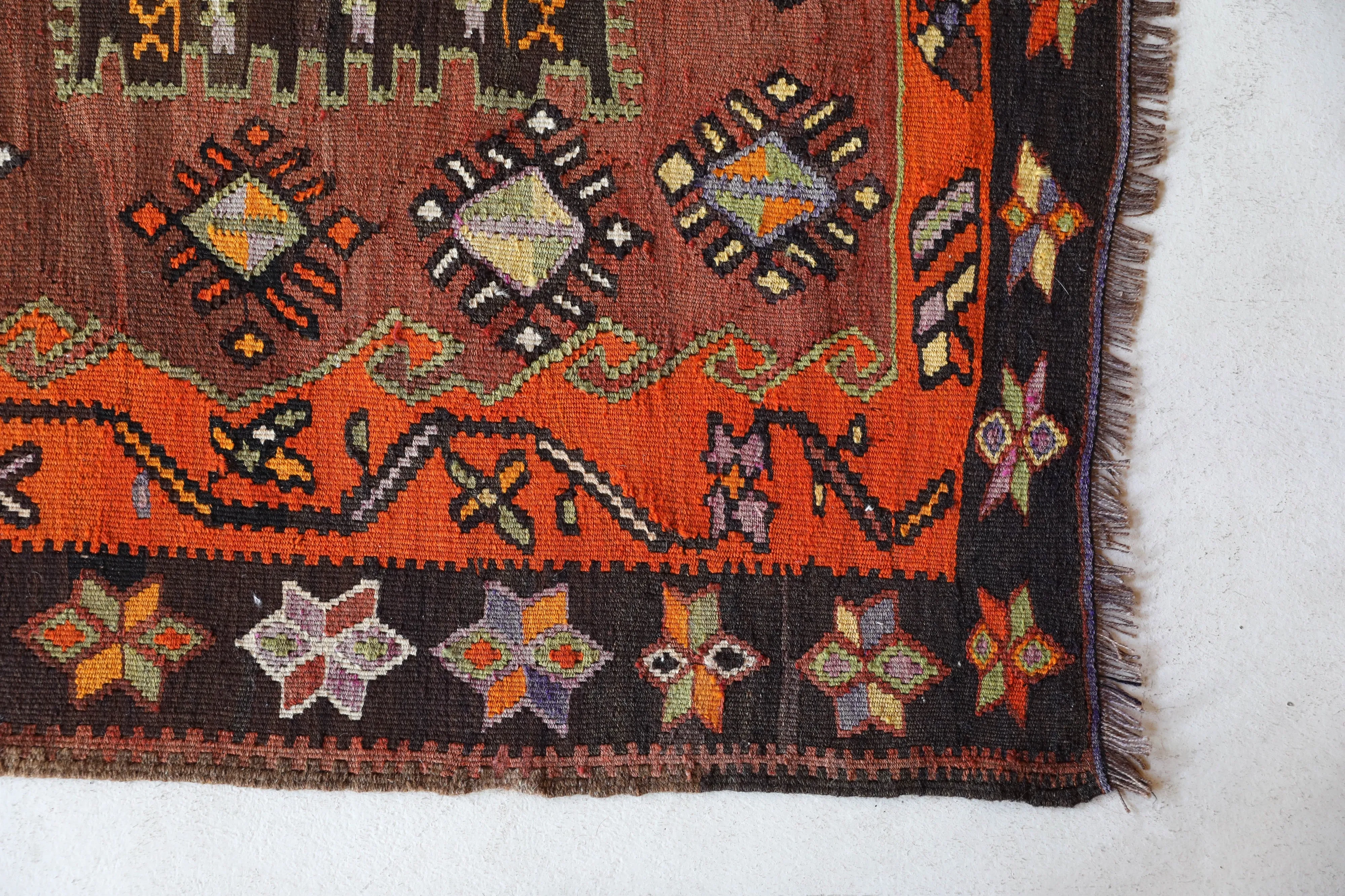 Vintage Kars Kilim Rug 4'8"x14'2"