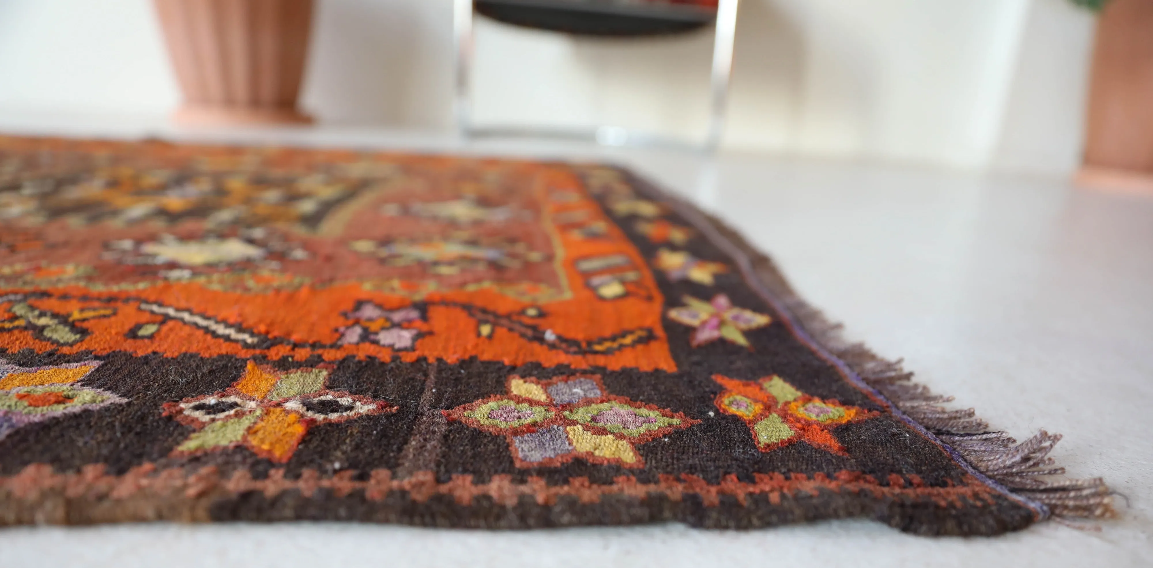 Vintage Kars Kilim Rug 4'8"x14'2"