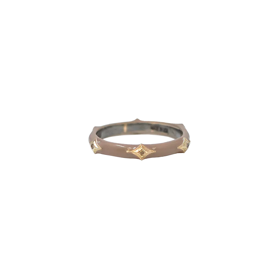 WARM TAN ENAMEL CRIVELLI STACK BAND