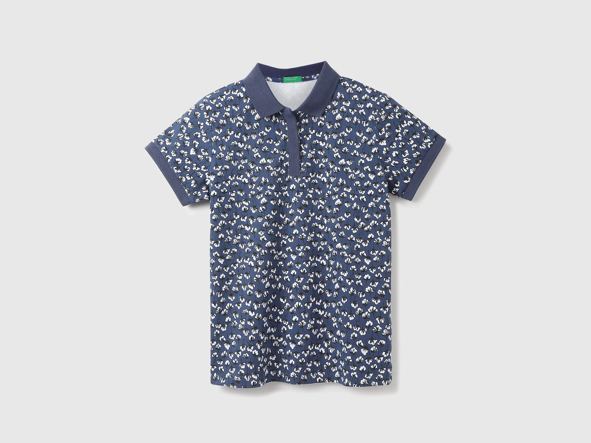 Women Printed Polo Collar T-shirt