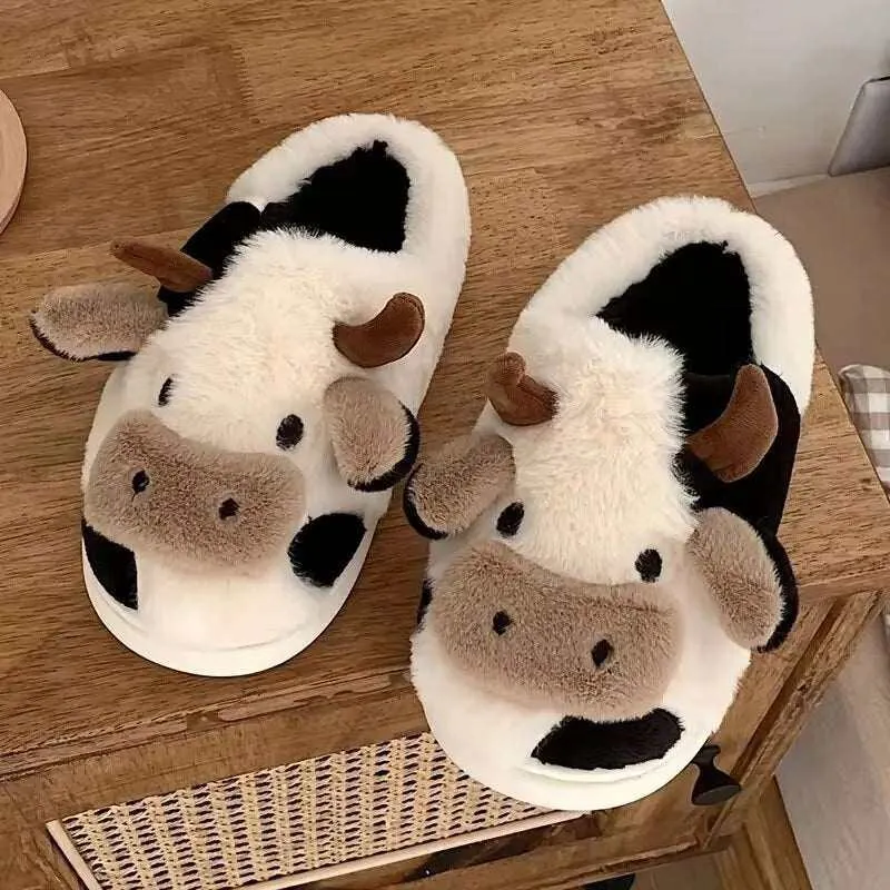 Women Slides House Slippers Warm plus Lined Closed Toe Fuzzy Home Slides