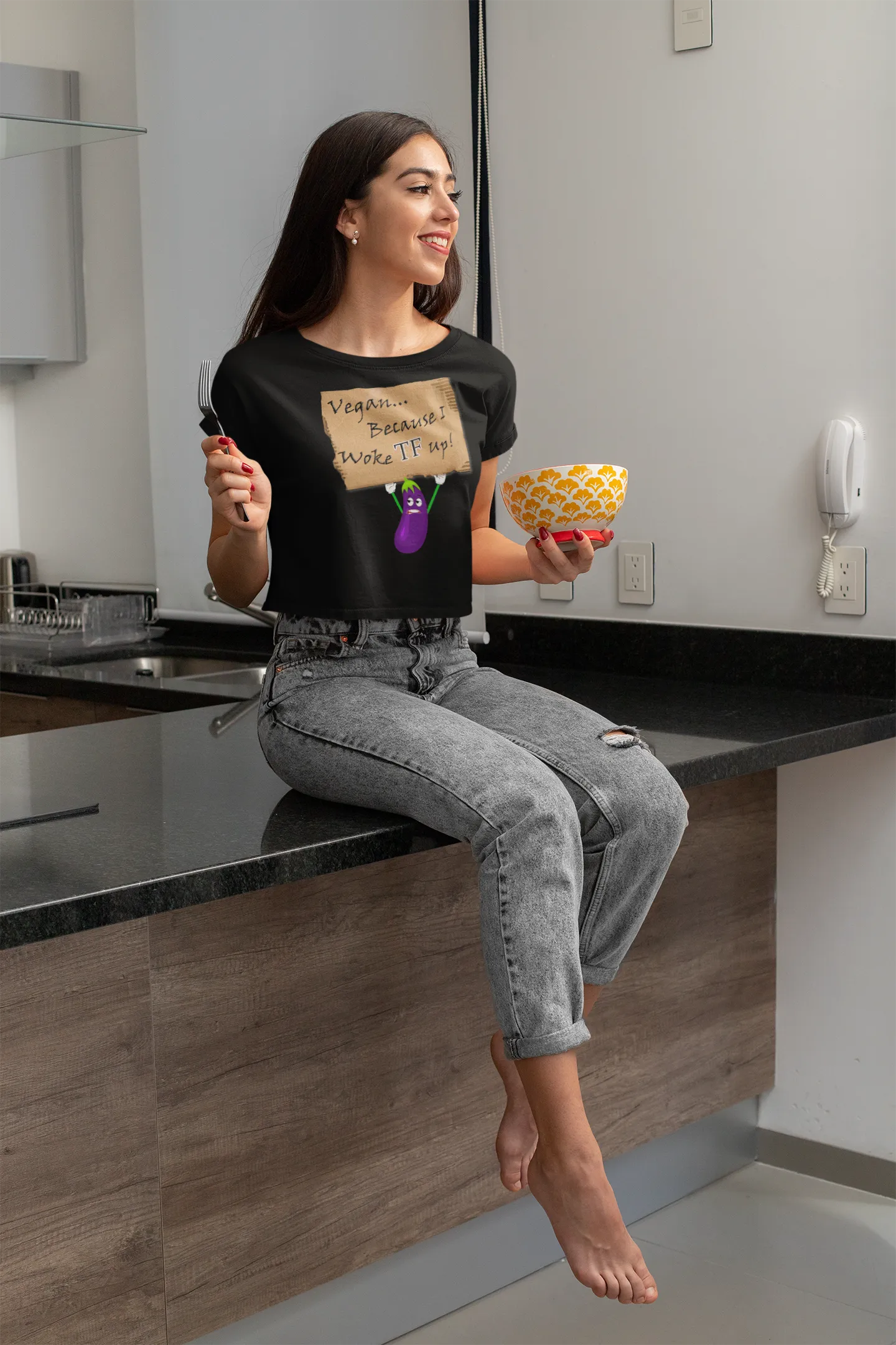 Women’s Woke TF Up Crop Top