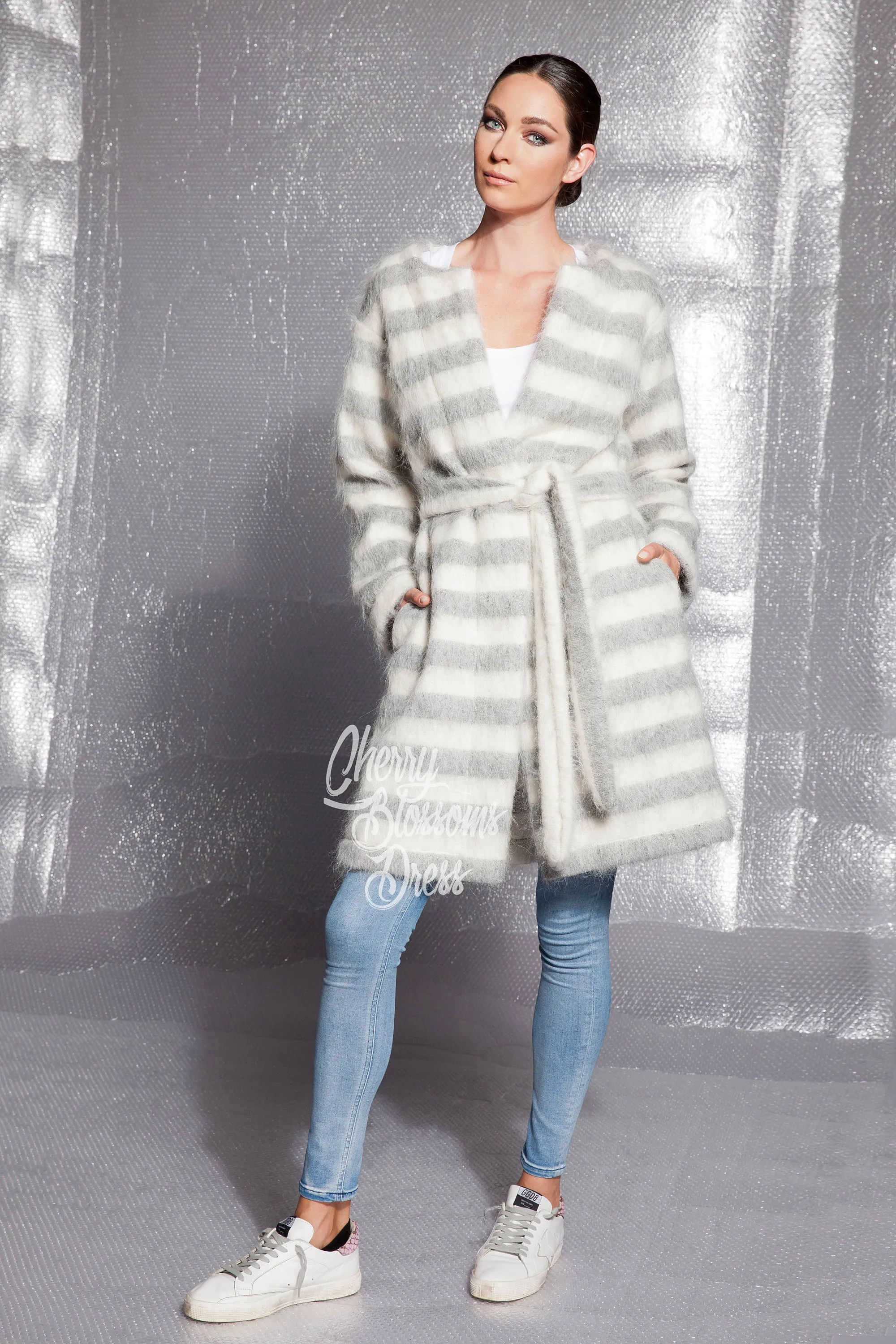 Wool Cardigan for Woman, Fuzzy Cardigan, Wool Clothing, Fleece Coat, Loose Cardigan for Winter, Furry Cardigan with Belt, Warm Cardigan
