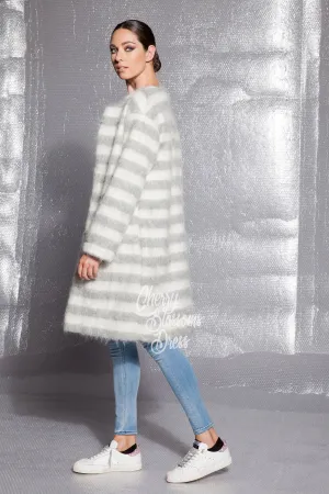 Wool Cardigan for Woman, Fuzzy Cardigan, Wool Clothing, Fleece Coat, Loose Cardigan for Winter, Furry Cardigan with Belt, Warm Cardigan