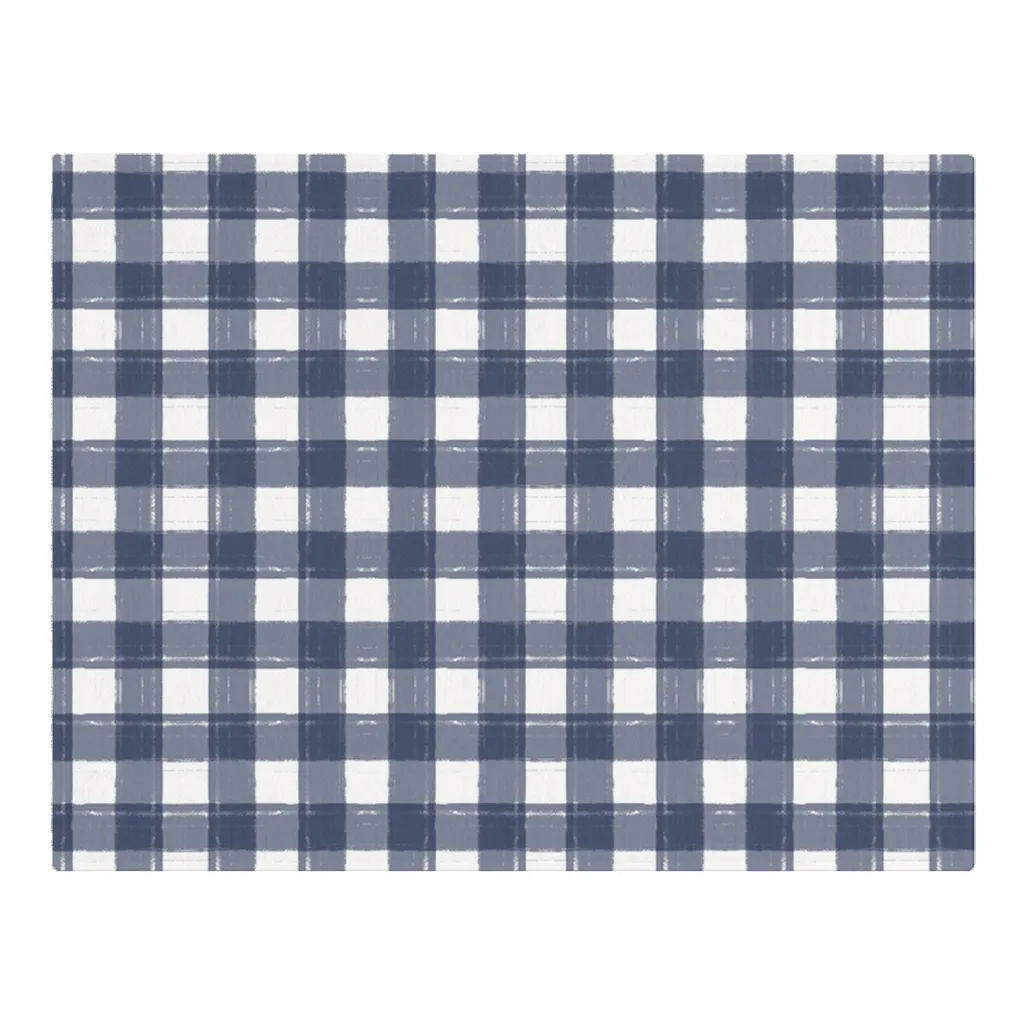 Woven Placemat - Gingham Navy