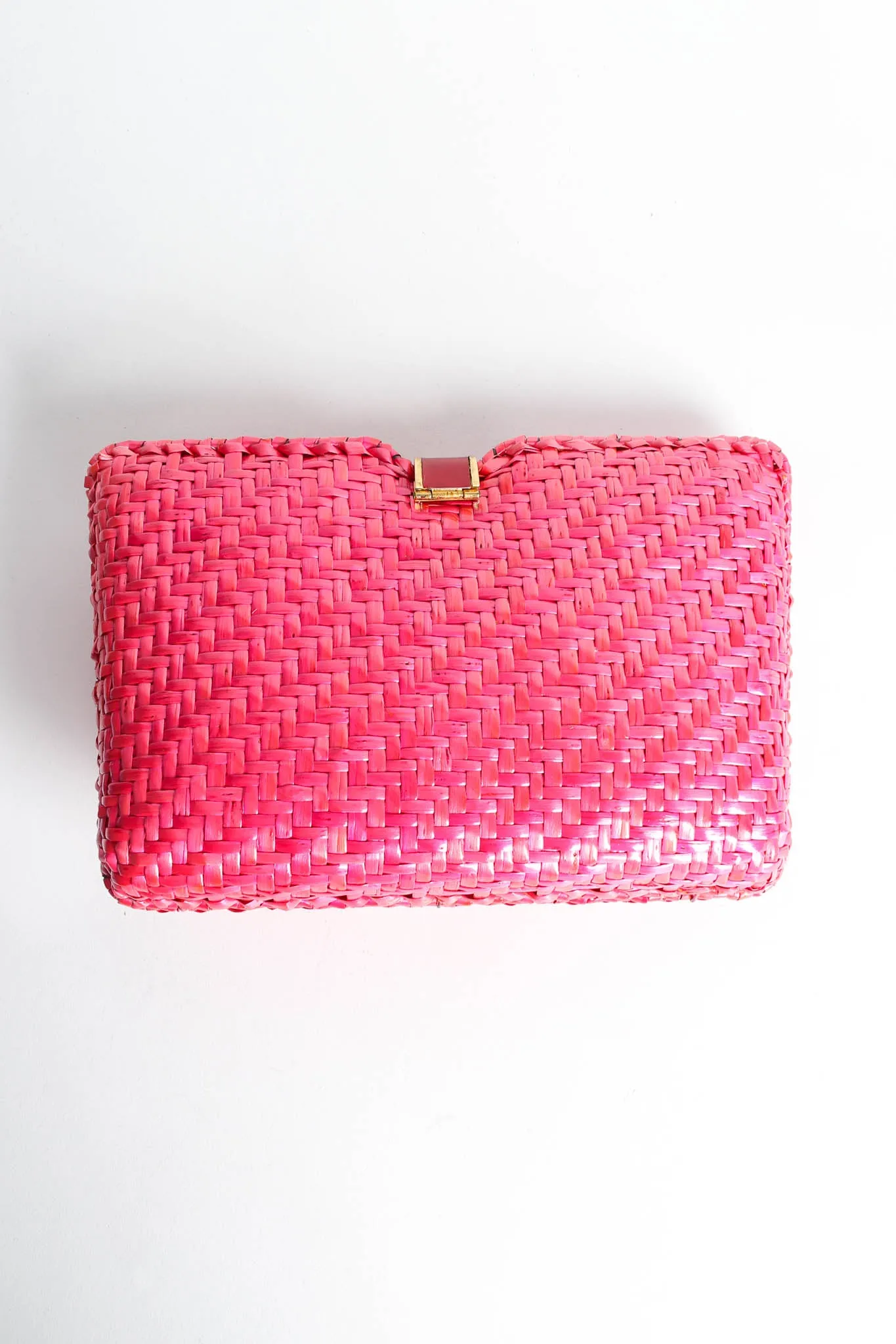 Woven Wicker Shoulder Clutch