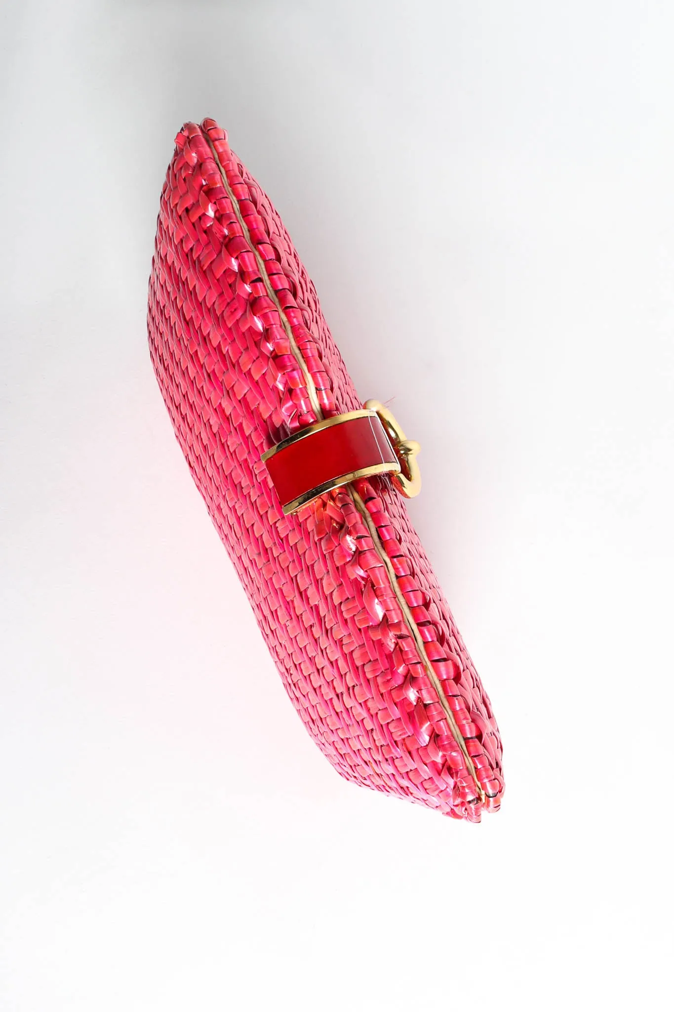 Woven Wicker Shoulder Clutch