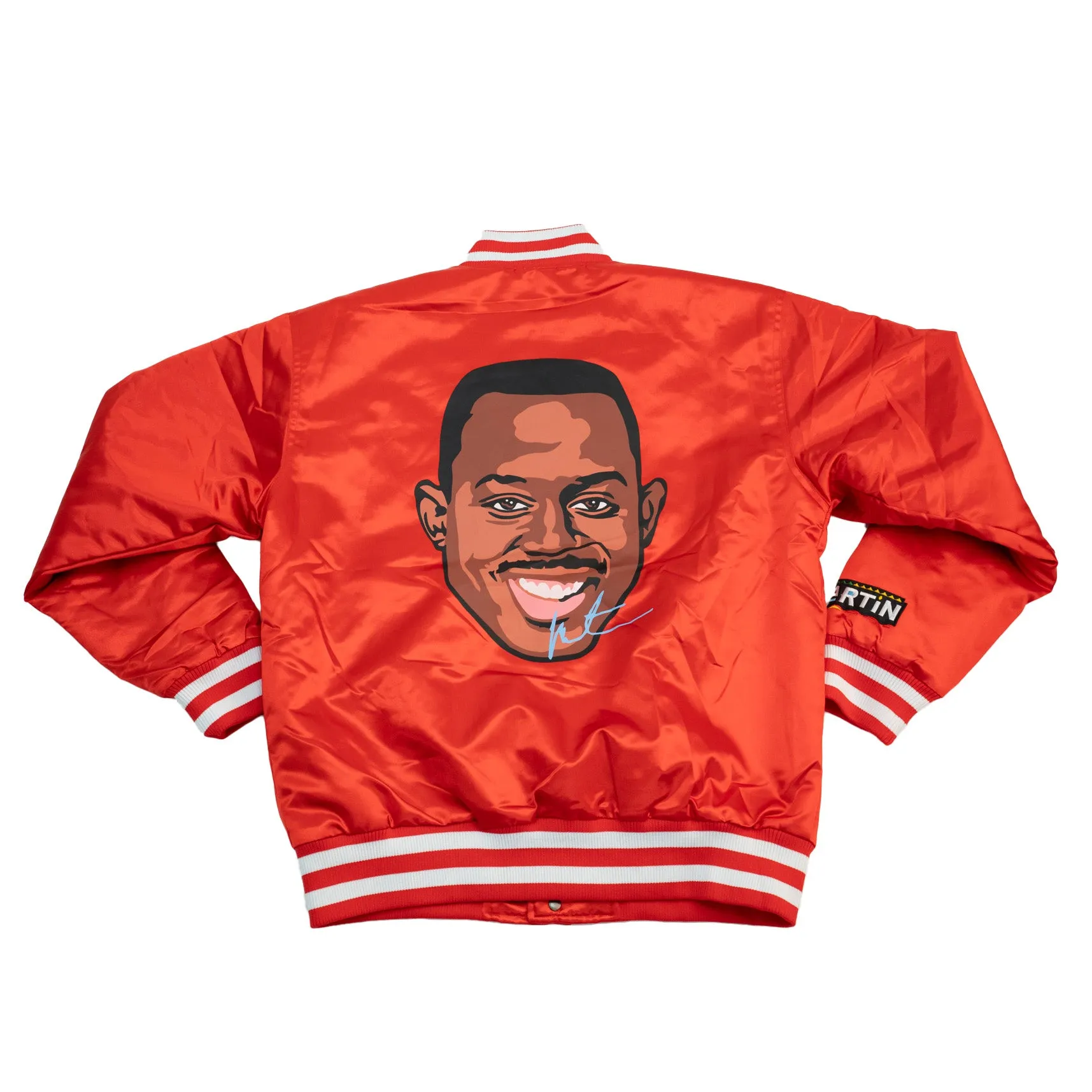 YOUTH MARTIN WARM UP SATIN JACKET (RED)