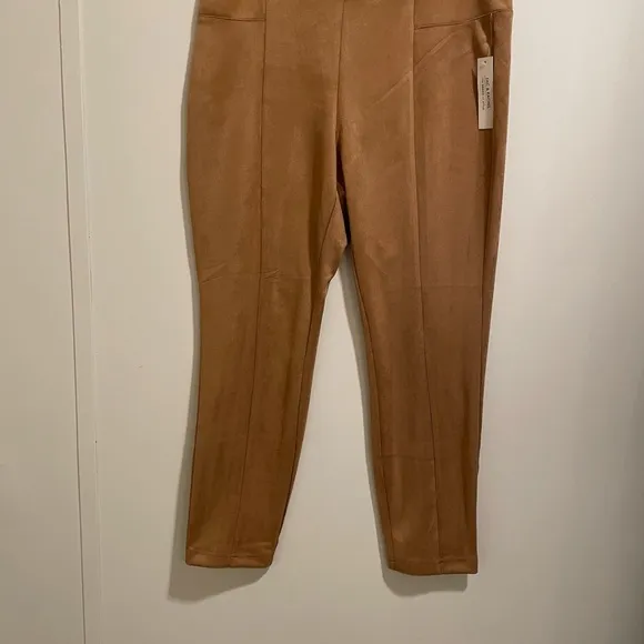 Zac &amp; Rachel (NWT)Women’s Suede Pants Size:L Color: Khaki
