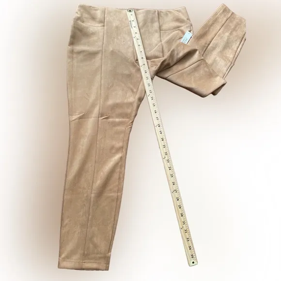 Zac &amp; Rachel (NWT)Women’s Suede Pants Size:L Color: Khaki