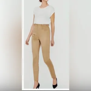 Zac &amp; Rachel (NWT)Women’s Suede Pants Size:L Color: Khaki